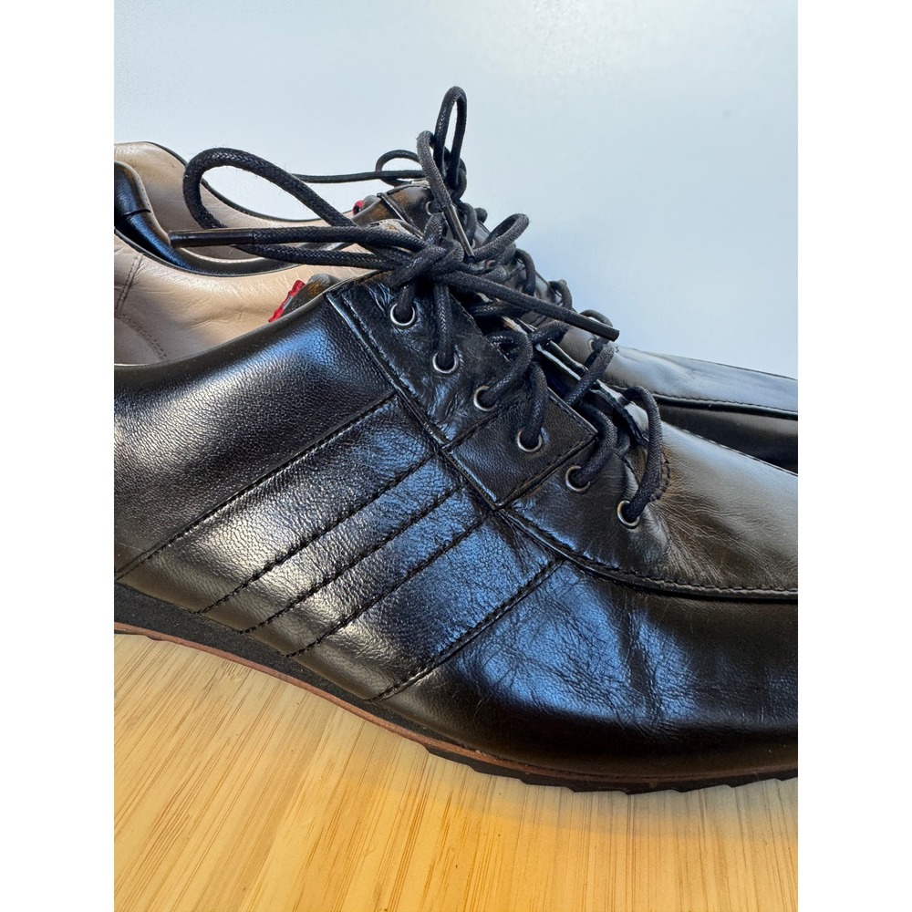 iTravel Men's Black Leather Square Toe Lace Up Dress Shoes Size 12 US - Picture 5 of 8